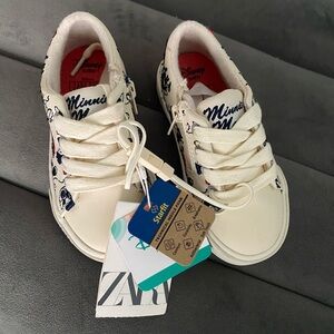 Zara Cream Minnie Mouse Sneakers